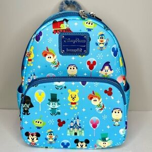 Disney Parks Magic Kingdom Chibi Balloon Allover Print Mini Backpack